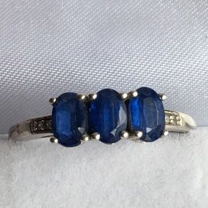 Himalayan Kyanite & White Topaz Ring
